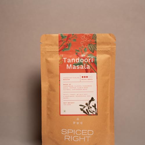 Image of Tandoori Masala - 1KG Bulk Pack | Rich, Smoky Powder Masala | No Artificial Colour | Vibrant Red | Restaurant Style Masala with Garlic For Tikka, Tandoori Chicken, Paneer & BBQ Grill