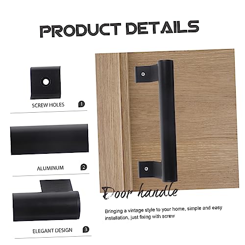 HEMOTON porta de correr Maçaneta de porta preta maçanetas de celeiro puxador de alumínio maçanetas i