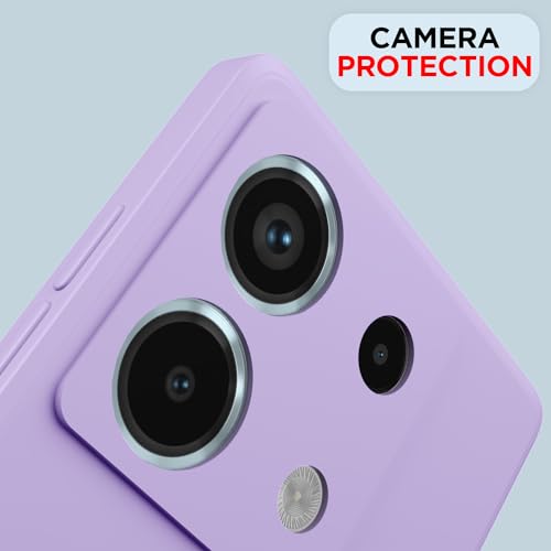 Image of Outlouders Back Cover for Redmi Note 13 Pro 5G | Camera Protection | Durable Soft Matte Silicone Bumper Case (Purple)