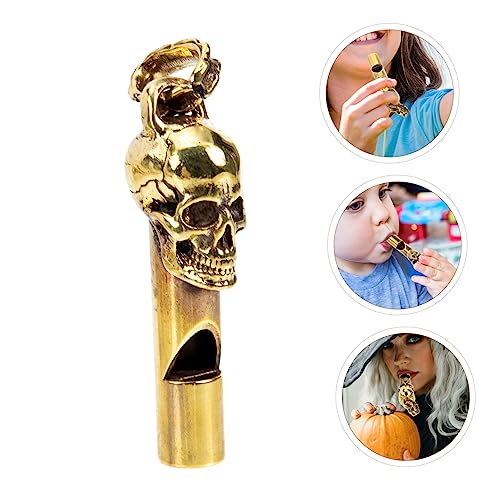 Silbato de Cobre Único con Diseño Calavera para Camping miniatura 2