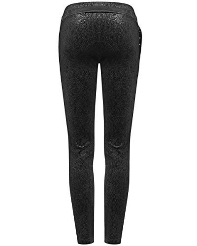 Punk Rave Donna Steampunk Leggings Nero Velluto