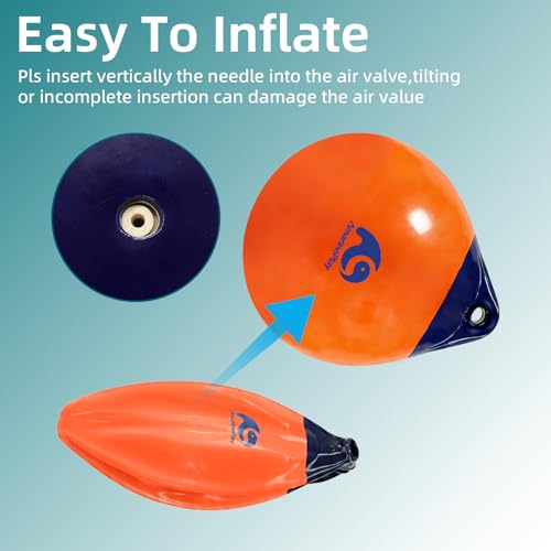 image for AmarinePlay 15 Inch Mooring Buoy Boat Buoy Ball Anchor Buoy Float Roun