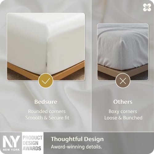 Image of Bedsure PureWoven 100% Viscose Derived from Bamboo King Size Sheet Set 3PCS
