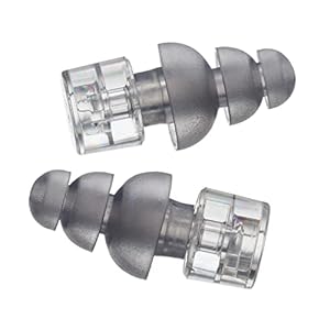 Etymotic Research ER20XS High-Fidelity Earplugs (Concerts, Musicians, Airplanes, Motorcycles, Sensitivity and Universal Hearing Protection) – Standard Fit, Clear Stem, Clear/Frost