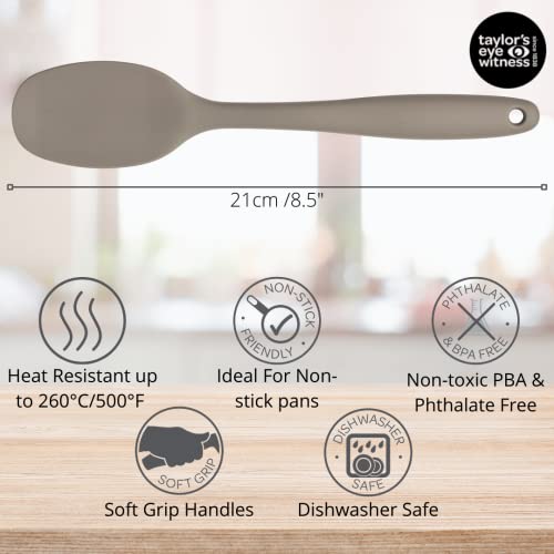 Taylors Eye Witness Mini Silicone Grey Stirring Spoon, Mini Silicone Spoon 21cm/8.5" - Image 3