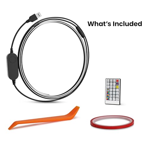 Image of Feit Electric LED Light Strip Color Changing Strip Lights - Dimmable RGB USB with Remote - 5 ft