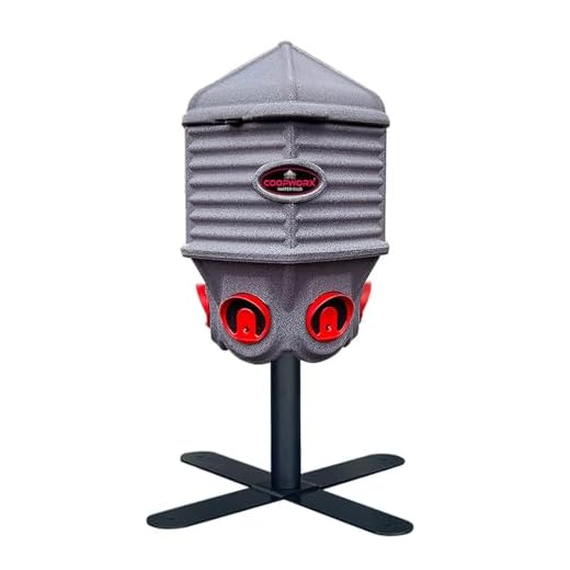 CoopWorx 8-Gallon Chicken Water Silo with 6 Stainless Steel Nipples - Durable, Leak-Proof Elevated Poultry Waterer for Clean Fresh Water