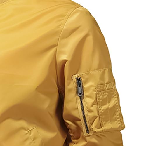 Men's Bomber Jackets Winter Pilot Windproof Warm Padded Outwear Men Full Zip Casual Lightweight Baseball Coats3