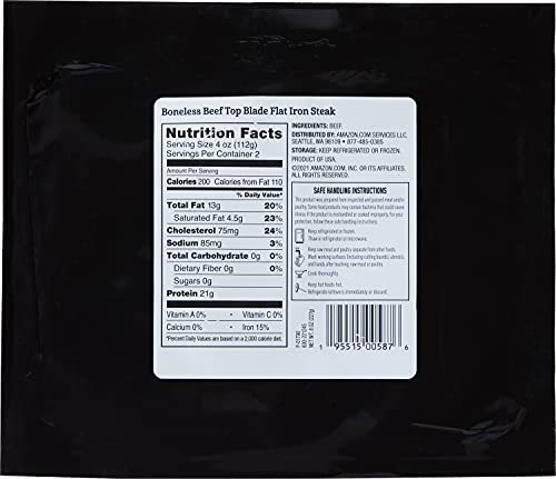 Fresh Brand – Beef Top Blade Flat Iron Steak, Usda Choice, Boneless, 8 Oz #TOP1