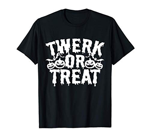 Divertido truco o trato de Halloween Twerk o trato Camiseta