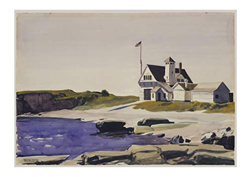 Affiche Edward Hopper Coast Guard Station - Sublimer un Mur Vide sans Reflets