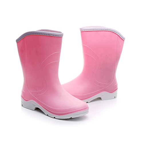 Women Half Calf Ankle Rubber Rainboots 2 Color Waterproof Boots for Garden Rain Round Toe Rainboots4