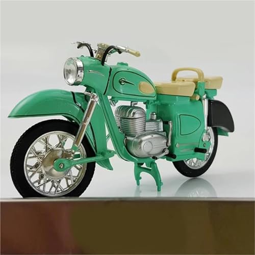 Moto Verte Moulé sous Pression Échelle 1:24 Décoration de Bureau Vintage Style MZ ES 250