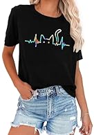 Soft Fabrics: Our Cat T Shirt for Women are made from soft fabrics that don't shrink after washing; are lightweight and breathable,absorbs sweat, and keep you comfortable all day long Unique Design: This Pet Lover Gifts Shirts are printed with an ado...