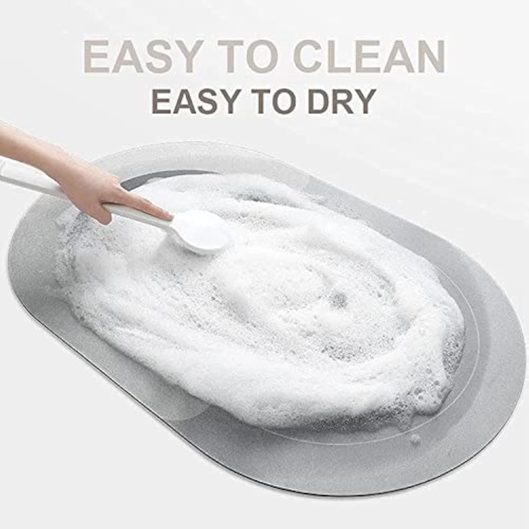 Modern Rectangle Absorbent Kitchen Mats, Washable