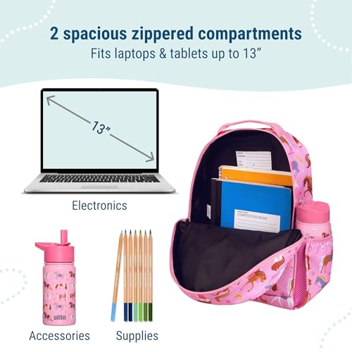 Image of Wildkin 15 inch Kids Backpack for School & Travel - Durable, Padded, Multiple Pockets, Boys & Girls Ages 5-10