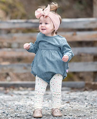 RuffleButts Baby/Toddler Girls Footless Ruffled Tights - Spotty Dot, 6-12m2