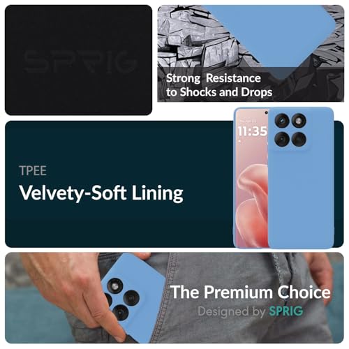Image of SPRIG Compatible with Motorola Edge 60 Fusion 5G Phone TPEE Cover Premium Back Cover Drop Tested Shock Proof Mobile Case for Men, Women, Boys and Girls with Camera Protection (Sky Blue)