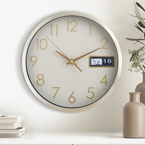Image of Home Centre Casablanca Glimmer Aluminium Wall Clock - 25cm