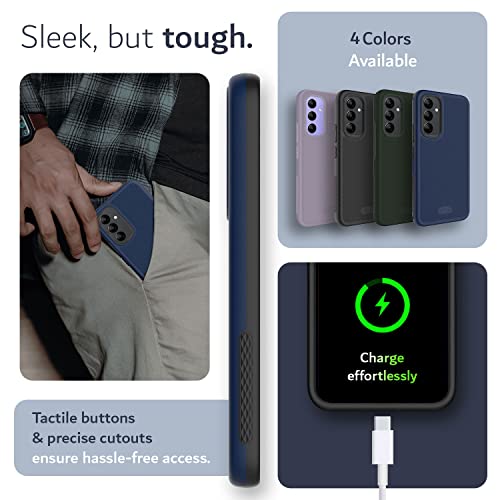 Image of TUDIA [MergeGrip Designed for Samsung Galaxy A54 5G Back Cover (2023), [Drop Tested] Dual Layer Shockproof Slim Military Grade Non-Slip Tough Heavy Duty Protection - Indigo Blue
