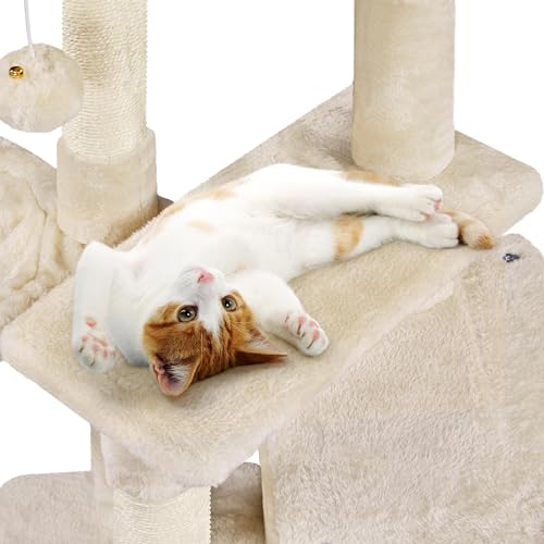 Árbol para gatos Torre de juego para interior beige miniatura 6