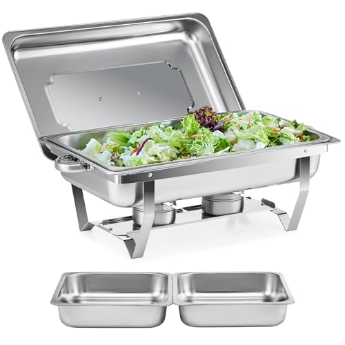 Wilprep Chafing Dish Buffet 9L con Vassoi in Acciaio Inox