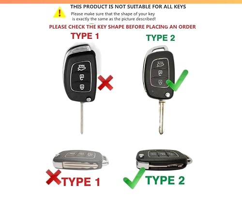 Image of Car Key Cover Key Shell of TPU Material Compatible with Hyundai Creta Venue Aura Elite i20 Grand i10 Nios Xcent 3 Button Flip Key (Transparent Black)