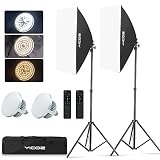 Softbox Lighting Kit, YICOE Photography Lighting Kit 2x19.7"x27.5" Continuous Lighting System with 5