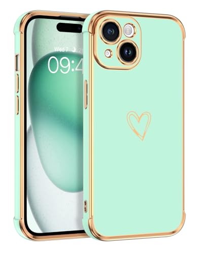 Coque iPhone 15 souple pour éviter les rayures et chutes avec motif cœur chic