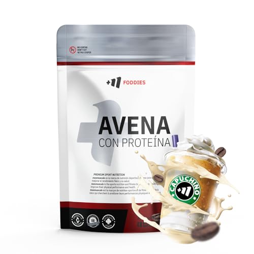 MM Supplements – Harina de Avena con Proteína Whey 1 Kg - Sin Azúcar - Desayuno Energético y Pre Entreno - Mantenimiento y Desarrollo Muscular – Bajo en Azúcar – Alto en Fibra - Capuccino
