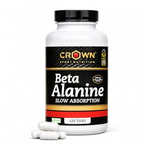 Crown Sport Nutrition Beta Alanina Slow Absorption, Ayuda a reducir la parestesia, Suplemento para deportistas - 120 comprimidos