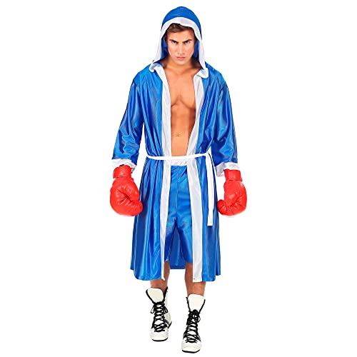 Boxeadores Disfraz 18 W WIDMANN MILANO Party Fashion - Disfraz de boxeador, capa con capucha y cinturón, pantalones cortos, deportista, carnaval