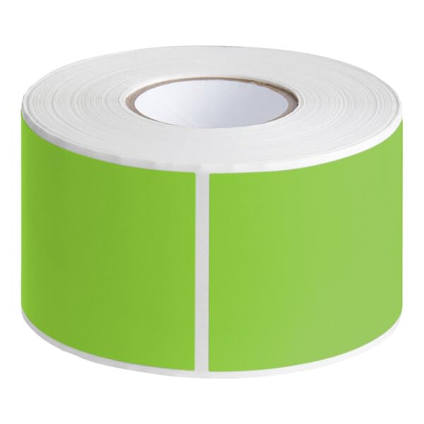 Fluorescent Green Rectangle Inventory Labels by Glownary – 2 X 3 Inches, Semi-gloss Paper, Green, Pack of 500, Model 323fg2x3br