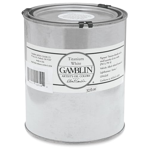 Gamblin Oil Color Titanium White 32 oz can by Gamblin - Used condition - US$71.36