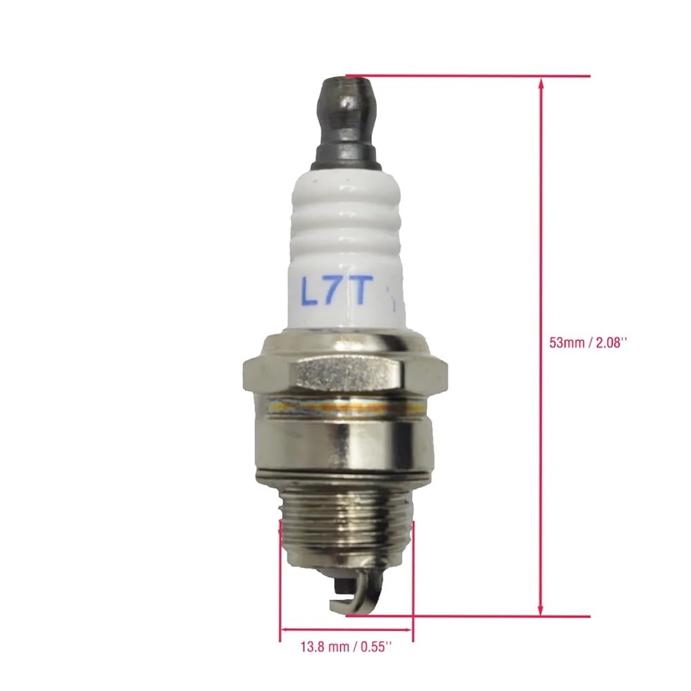 Bujía L7T compatible con motosierras y motosierras, repuestos for herramientas de jardín (4 unidades)
