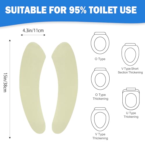Iensen Dünner und warmer Toilettensitzbezug – selbstklebend, verstellbar und zuschneidbar, bequem und leicht zu reinigen, perfekt für Badezimmer zu Hause (Grün)