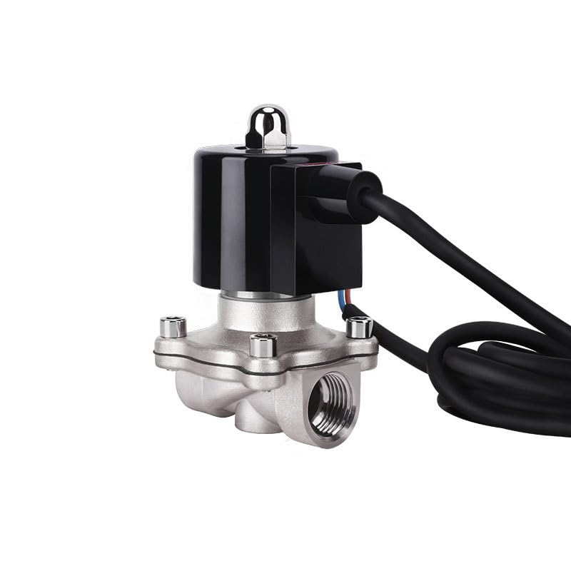 Électrovanne 1/2 po 120VAC inox 304 étanche pour fontaine et immersion