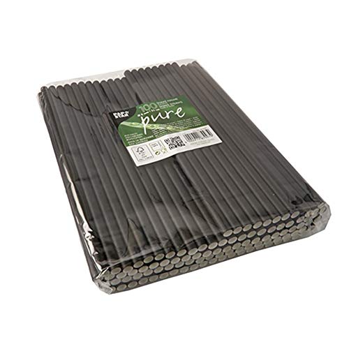 PAPSTAR 87997 100 cannucce di carta "pure" Ø 8 mm · 25 cm nero >>In cartone 1200 pezzi