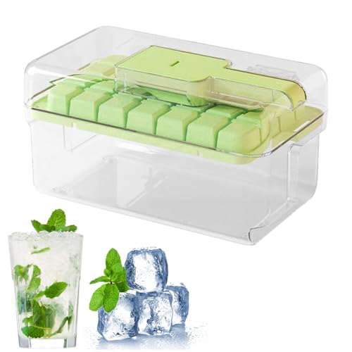 Bandeja para cubitos de hielo con tapa | Bandeja para elaboración de cubitos de hielo | Reutilizable doble capa con bandeja para whisky, café, té, cócteles, camping y actividades al aire libre