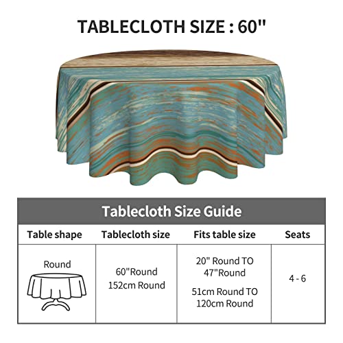 Wooden-Rustic-Tablecloth-Round-Farmhouse-Turquoise-Table-Cloths-Washable-Rustic-Table-Cover-for-Decoration-Kitchen-Dining-Room-60×90-Inch Wooden Rustic Tablecloth Round Farmhouse Turquoise Table Cloths Washable Rustic Table Cover for Decoration Kitchen Dining Room 60×90 Inch