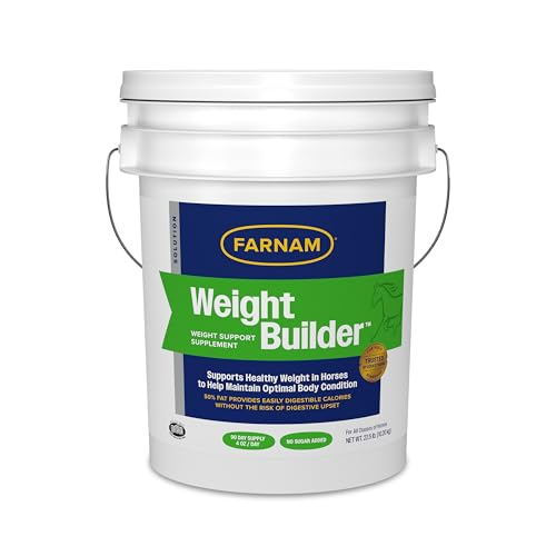 Farnam Weight Builder Support Supplement for Horses, Helps Maintain Optimal Weight and Body Condition, 22.5 lb., 90 Day Supply