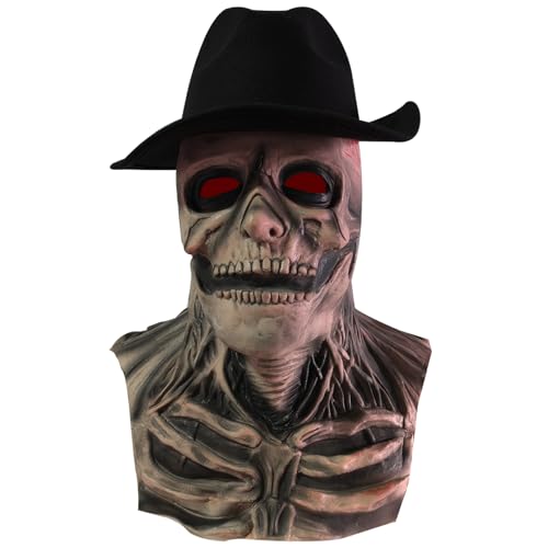 Masque de squelette Halloween réaliste pour soirée déguisée et cosplay