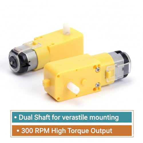 Image of 2Pcs DC 300 RPM BO Motor Dual Shaft Gear Motor for Ardino Smart Car Robot Projects