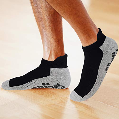 JHM No Show Short Cut Low Cut Anti Slip Non Slip,Non Skid Slipper Hospital,Sport,Athletic Socks with grips3