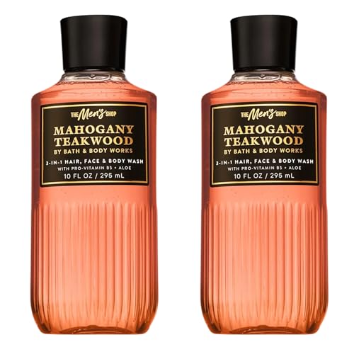 Bath & Body Works 3-in-1 Hair, Face & Body Wash for Men – Mahogany Teakwood Scent, Men's Shampoo &...