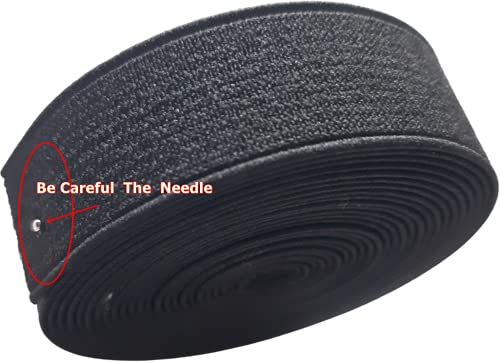 Kocraft 3/4Inch X 3 Yards Flat Elastic Band Rope For Sewing Clothing Bag Accessories Nylon Webbing Garment Trousers Costumes Craft Diy, Elastic Knit Elastic Spool Bedspread (Black) #TOP2