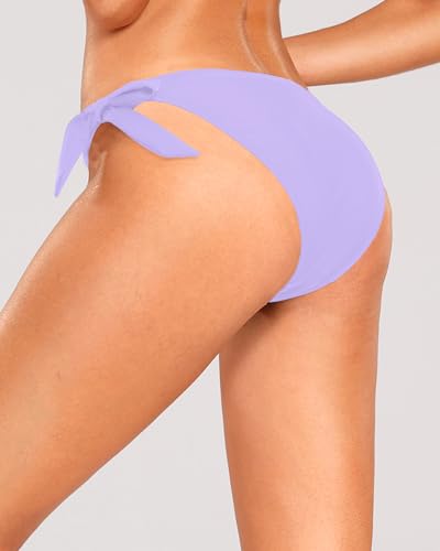 Image of Holipick Low Rise Bikini Bottoms - String Bathing Suit Bottoms for Women Side Tie Swim Bottoms Swimsuit