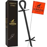 Säker Heavy Duty Premium Dog Stake - Lifetime Replacement - Strongest Dog Anchor Holds 2 Large Dogs Easily | Large Dog Tie Out Stake for Peace of Mind in the Yard, in Camping or at the Beach