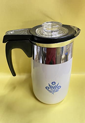 Vintage Corning Ware Cornflower P-23-EP 10-Cup Electric Coffee Percolator