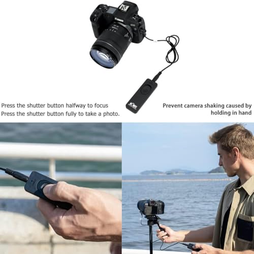 Image of Kiwifotos Remote Switch Shutter Release Cord for Sony A6700 A7V A7 V A7R VI A7RVI A7R6 A7C II A7CII A7CR ZV-E10 II ZVE10II ZV-E1 RX1R Mark III Cameras, Camera Remote Control with Extension Cord
